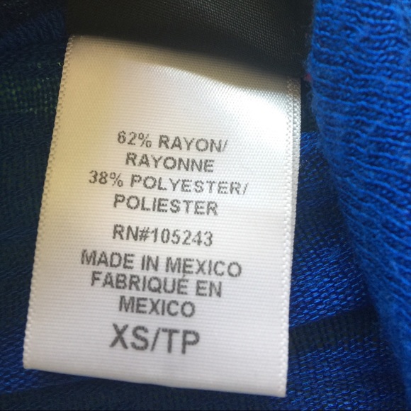 bobeau Bright Blue Open Front Cardigan Sz XS - Picture 8 of 8